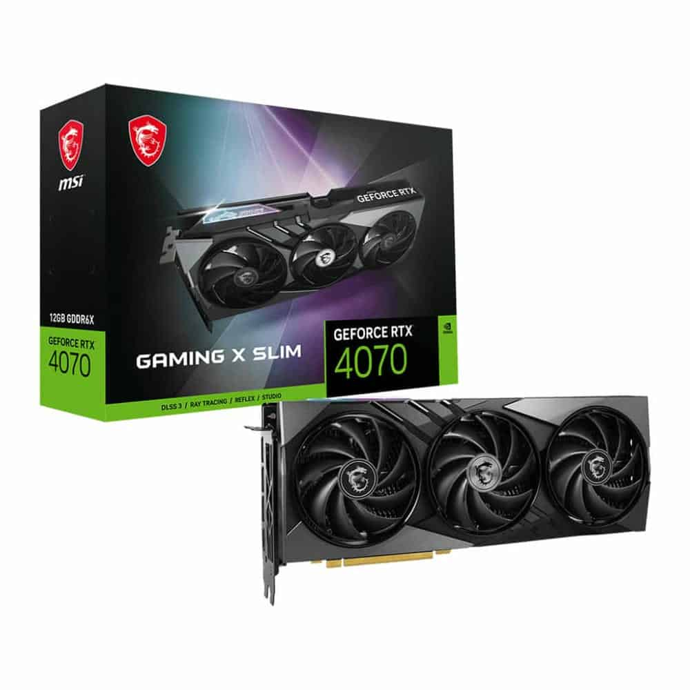 MSI NVIDIA GeForce RTX 4070 GAMING X SLIM 12GB Ada Lovelace Graphics Card